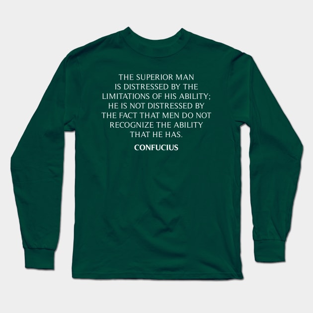 Confucius' Quote Long Sleeve T-Shirt by Widmore